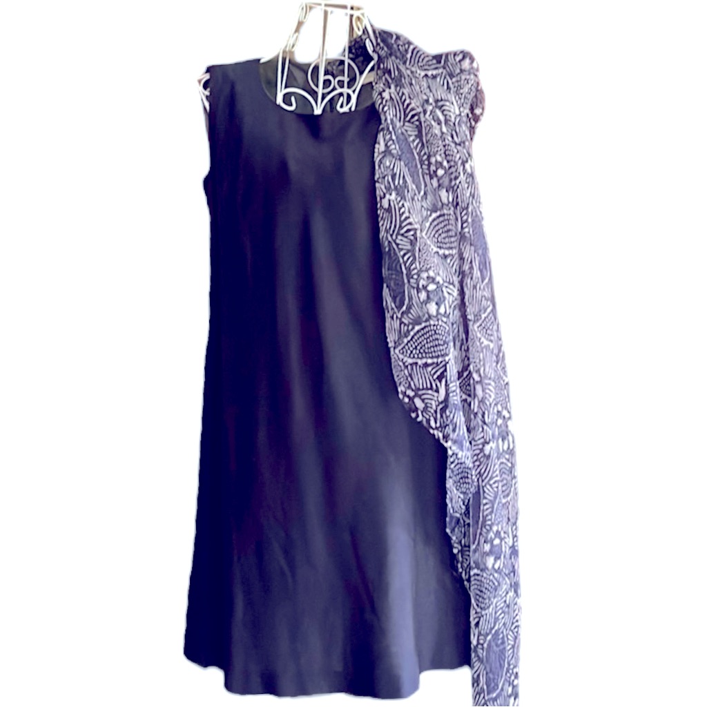 Susanna Moyer Sleeveless A Line Dress. Dark Blue And Ready For Summer. Dress
